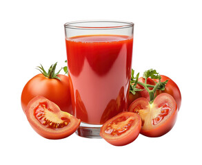Fresh tomato juice recipe kitchen beverage bright healthy isolated on transparent background