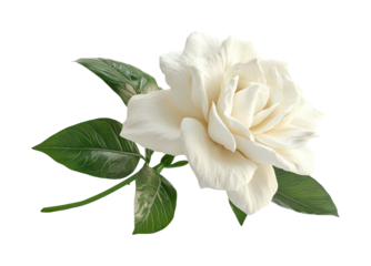 Elegant white gardenia flower nature botanical isolated view isolated on transparent background
