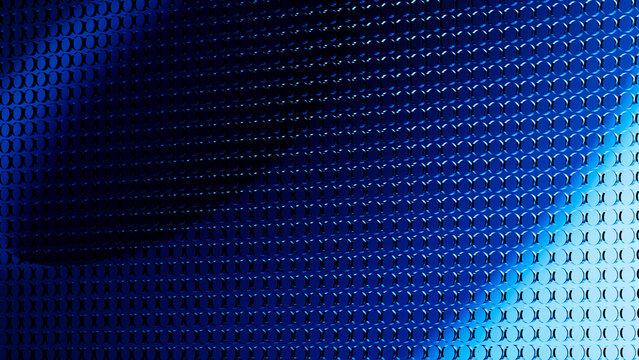 Exploring futuristic dimensions with a deep blue 3D background