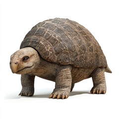 Fototapeta premium Prehistoric tortoise, a digitally rendered image.