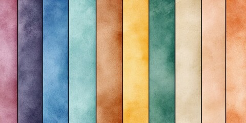 Fototapeta premium watercolor painting, dreamy watercolor rainbow blends in soft brush strokes on this postcard, leaving the center lightly faded for adding heartfelt text
