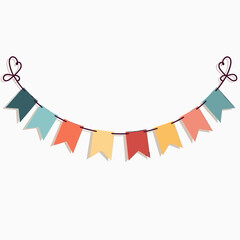 Obraz premium colorful triangle flags banner decoration