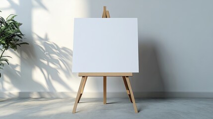High resulation image of shop sign on an easel mockup.