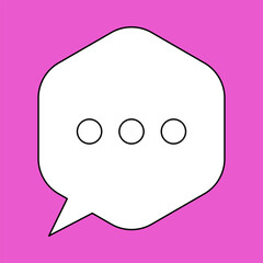 Chat Message Line Icon Set. Speech Bubble, Dialogue, chatting box, message box Talk chat thin conversation dialog symbols. Thinking sign symbol. Communication, Discussion and Text Box frame.