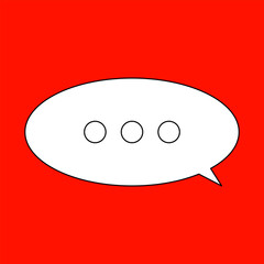 Chat Message Line Icon Set. Speech Bubble, Dialogue, chatting box, message box Talk chat thin conversation dialog symbols. Thinking sign symbol. Communication, Discussion and Text Box frame.