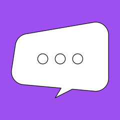 Chat Message Line Icon Set. Speech Bubble, Dialogue, chatting box, message box Talk chat thin conversation dialog symbols. Thinking sign symbol. Communication, Discussion and Text Box frame.