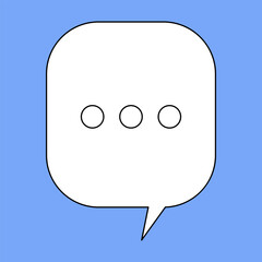 Chat Message Line Icon Set. Speech Bubble, Dialogue, chatting box, message box Talk chat thin conversation dialog symbols. Thinking sign symbol. Communication, Discussion and Text Box frame.