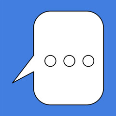 Chat Message Line Icon Set. Speech Bubble, Dialogue, chatting box, message box Talk chat thin conversation dialog symbols. Thinking sign symbol. Communication, Discussion and Text Box frame.