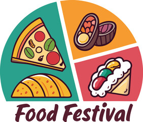 Food festival design vector illustration art