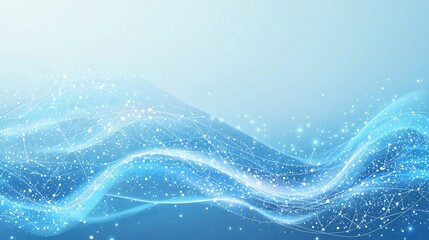 Futuristic Network Structure Resembling Web Like Nodes Interconnecting Digital Data Points Set a Minimalist Background