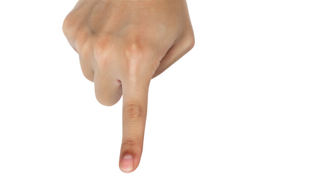 Close-Up Hand Gesture &ndash; Pointing Finger Isolated on png