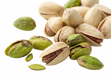 Pistachio nuts isolated on transparent background
