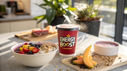 Energy Boost &ndash; Copy Space for Wellness or Product Ads