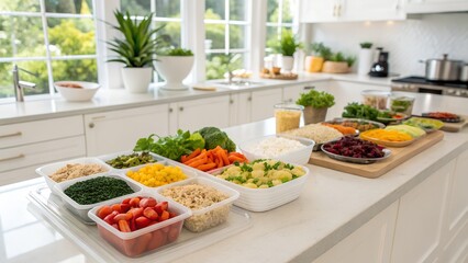 Plant-Based Meal Prep &ndash; Copy Space for Health Coaching