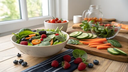 Plant-Based Nutrition &ndash; Copy Space for Wellness Promotion