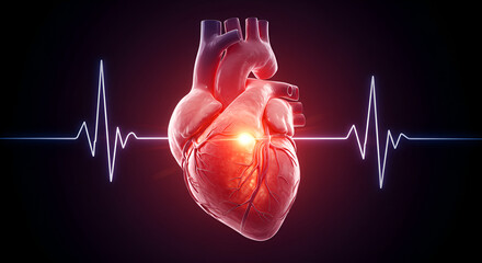 Human heart anatomy.