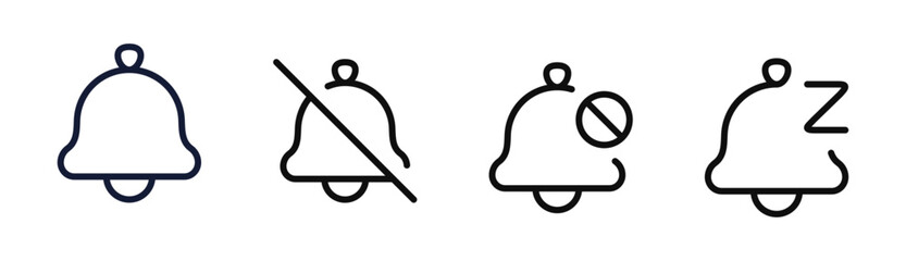 Bell reminder notification icon collection. Set of notification bell icon
