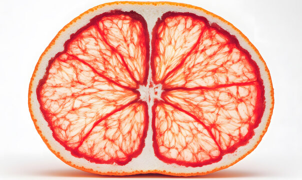 Freshly Cut Citrus Fruit Showing Vibrant Colors and Textures