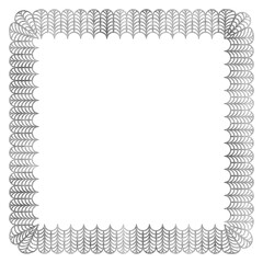 Decorative Silver Pattern Square Shape Border Frame
