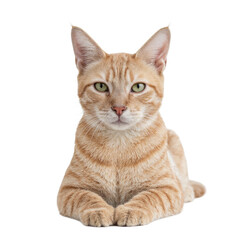Fototapeta premium Isolated wary caracal cat with tufted ears focused and alert