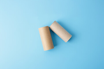 Recycled cardboard tube for eco-friendly crafts, creative upcycling, or sustainable projects, ideal for promoting green initiatives or DIY business campaigns,