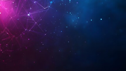 Fototapeta premium Abstract Purple Blue Network Connection Dots Lines Background