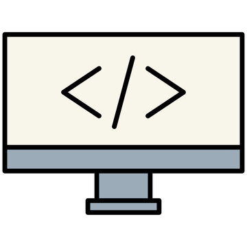 Programming Icon &ndash; Coding and Software Development Symbol for Tech and IT Projects