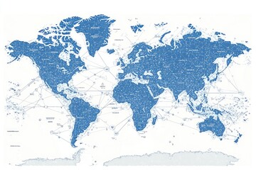 Fototapeta premium Global Network Map (1)