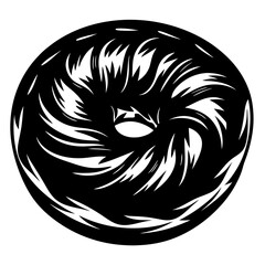 Abstract black and white swirl design with a vortex type of feeling