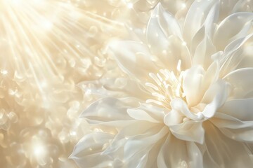 Radiant, luminous flower in soft, golden light.