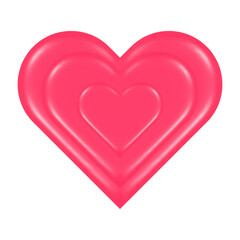 pink heart isolated. Vector illustration