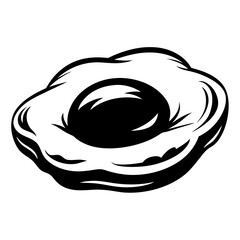 Monochrome depiction of a bird's nest, a symbol of home and nature