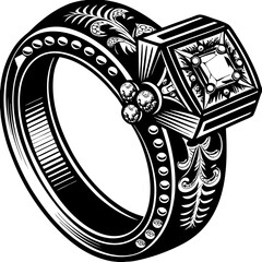Creative Ring Illustration | Beautiful and Detailed Jewelry Vector Design