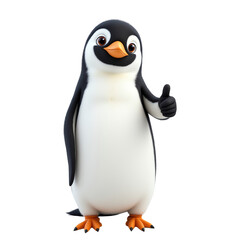 Fototapeta premium Penguin with a thumbs-up gesture