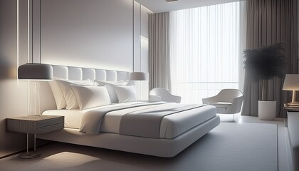 Hotelzimmer in weiß