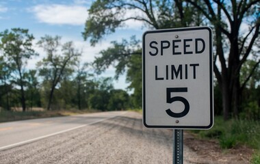 Speed Limit 5 mph Traffic Sign