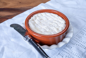 French dauphinois cheeses collection, Saint-Marcellin, Saint- Felicien cow's milk cheese with white...