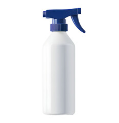A clean, white spray bottle with a blue nozzle, placed on a neutral background, ideal for cleaning or gardening use