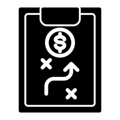 This is a Strategic Plan icon from the Organization icon collection with Solid style