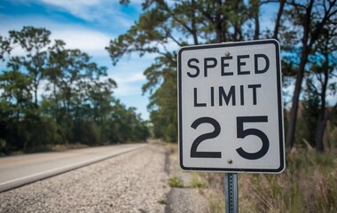 Speed Limit 25 mph Traffic Sign