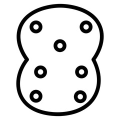 Bath Spong Tool Line Icon