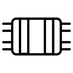 Cleaning Mat Bath Line Icon