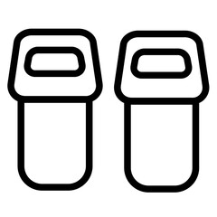 Clean Slippers Toilet Line Icon