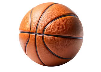 Fototapeta premium The Essence of the Game: A close-up captures the iconic design and texture of a basketball, a symbol of sport and competition.