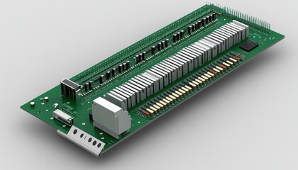 Electronic circuit board with numerous components