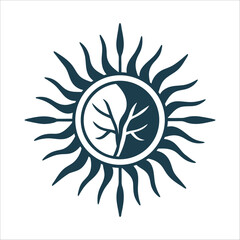 Minimalist Solar Terms Festival Sun Icon Solar Terms Festival Sun with radiating lines, marking seasonal change