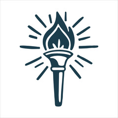 Youth Day Torch Symbolizing Enlightenment and Progress Youth Day Torch with a flame, symbolizing enlightenment and progress