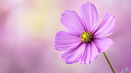 Fototapeta premium Stunning Purple Cosmos Flower Blossom Closeup