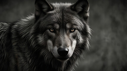 wolf head portrait