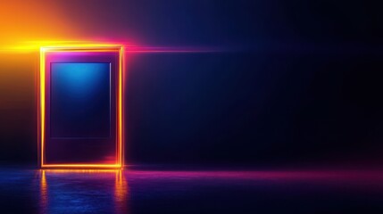Innovative financial access solution glowing holographic atm design for modern banking technology in a futuristic environment